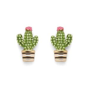Kate Spade Green and Pink Cactus Earrings